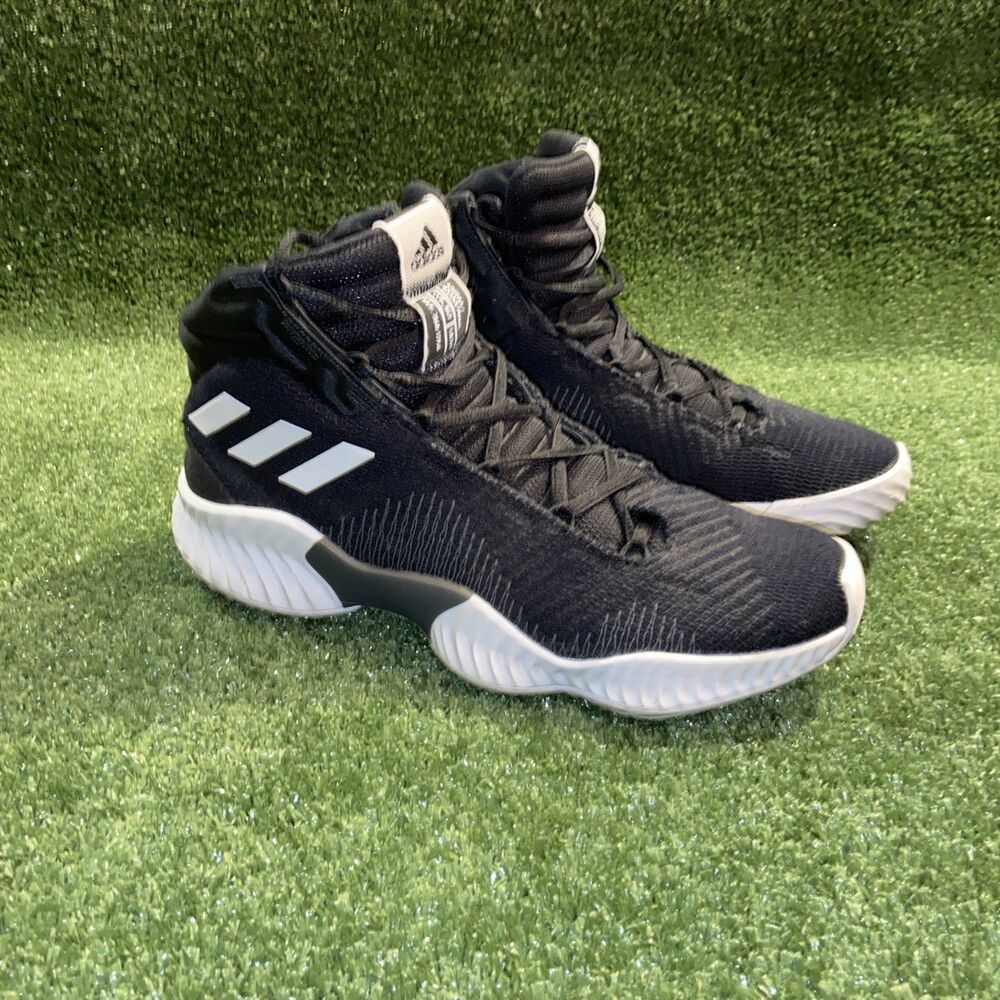 Adidas Pro Bounce Sneakers Men’s Size 7.5 Black White Basketball Shoes